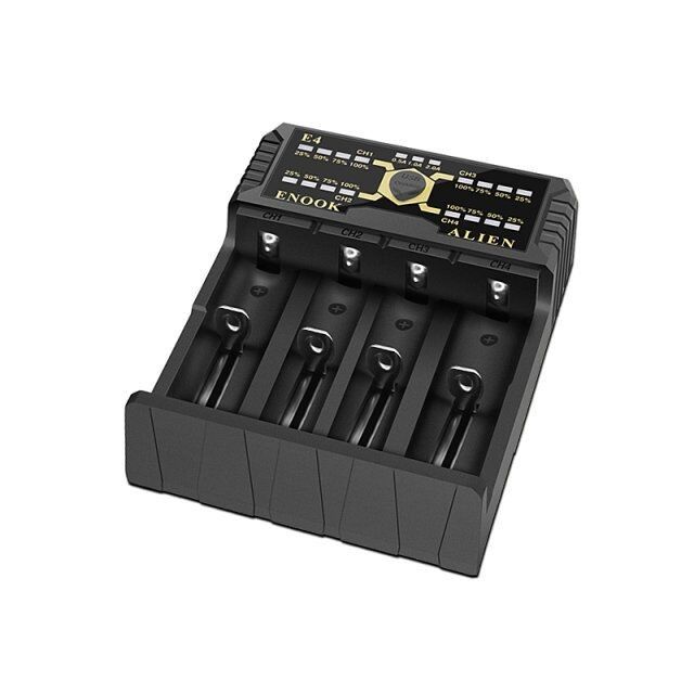 Enook E4 Li-Ionen-Batterien Ladegerät Entladung mit Ake-Ladung DC 3.6V / 3.7V