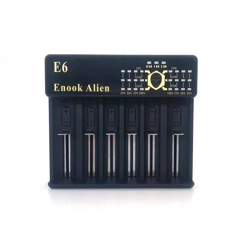 2A 6 Lithium-Ionen-Akkus-Ladegerät 18650/26650/18350/18490/18500