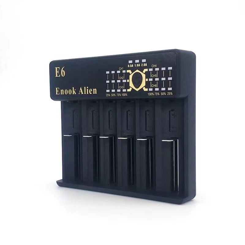 2A 6 Lithium-Ionen-Akkus-Ladegerät 18650/26650/18350/18490/18500