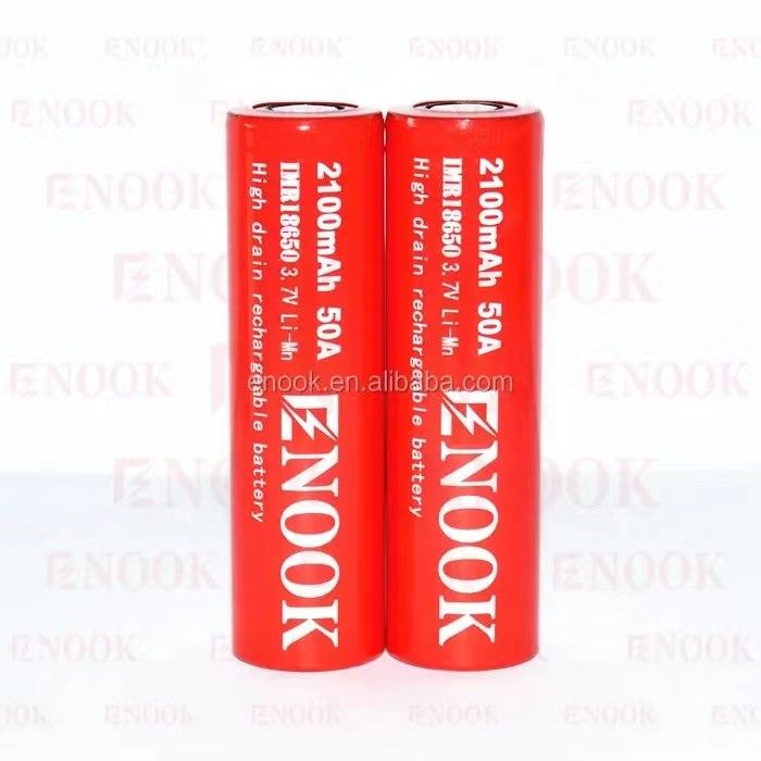 Tragbare 18650 Li-Ionen-Batterie mit hohem Abfluss 2100mAh 3.7V Max 50A mit flacher Oberfläche