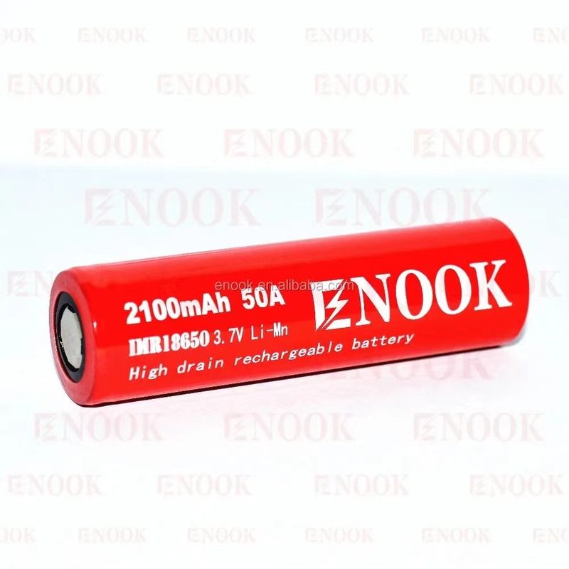 Tragbare 18650 Li-Ionen-Batterie mit hohem Abfluss 2100mAh 3.7V Max 50A mit flacher Oberfläche