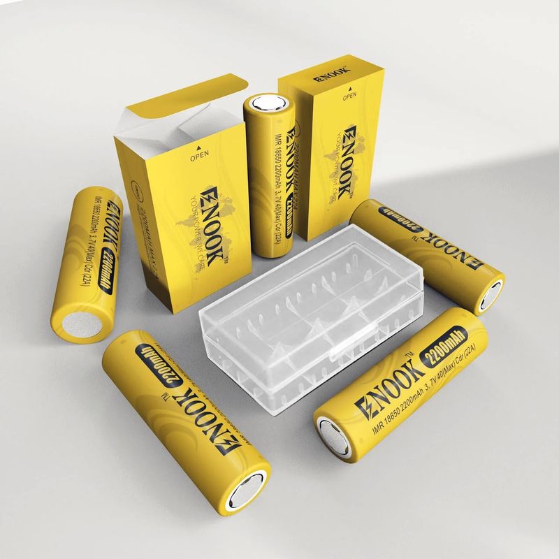 Doublepow Großhandelspreis 18650 3,7V 2200mah wiederaufladbare Batteriezelle 40A 3,7V mod 18650 gelbe Lithium-Ionen-Batterie