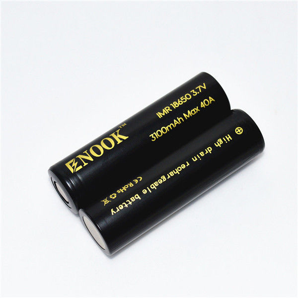 3100mAh 3.7V 18650 Knopf-Top Li-Ionen-Batterien 40A Hochentladung Wiederaufladbare Batterie