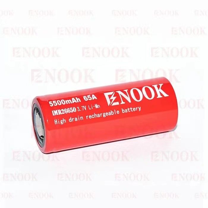 Bestseller Enook 26650 Li-ion-Zelle 5500mAh 65A Hochentladung 3,7V wiederaufladbare Batterie flache Oberbatterie