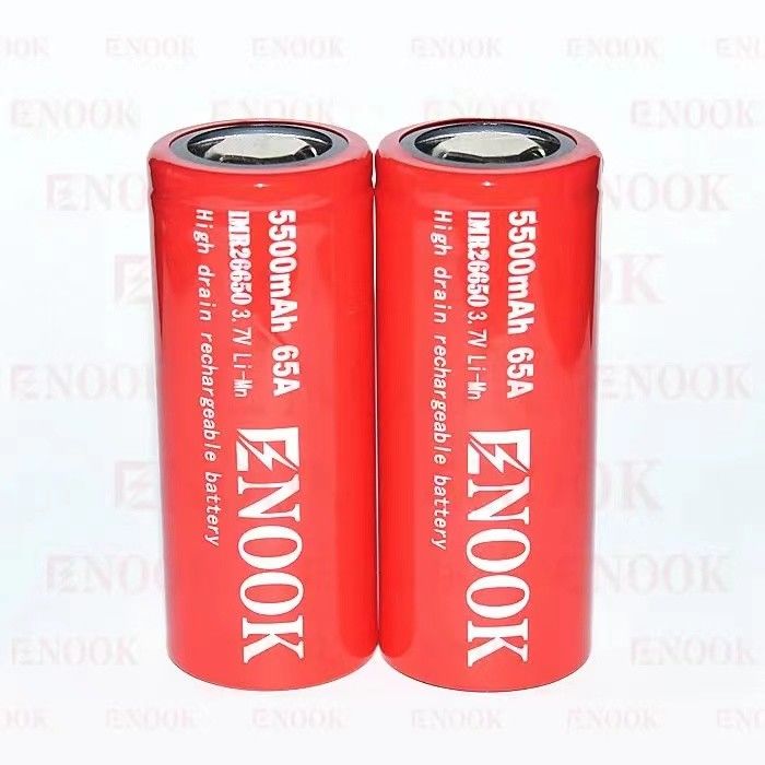 Bestseller Enook 26650 Li-ion-Zelle 5500mAh 65A Hochentladung 3,7V wiederaufladbare Batterie flache Oberbatterie