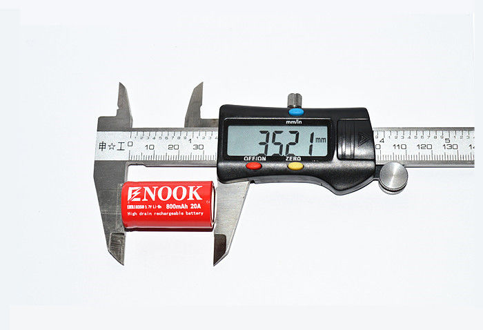 Wiederaufladbare IMR Li-Ionen-Batterie 800mAh 20amp 18350 Li Mn-Batterie für Taschenlampe