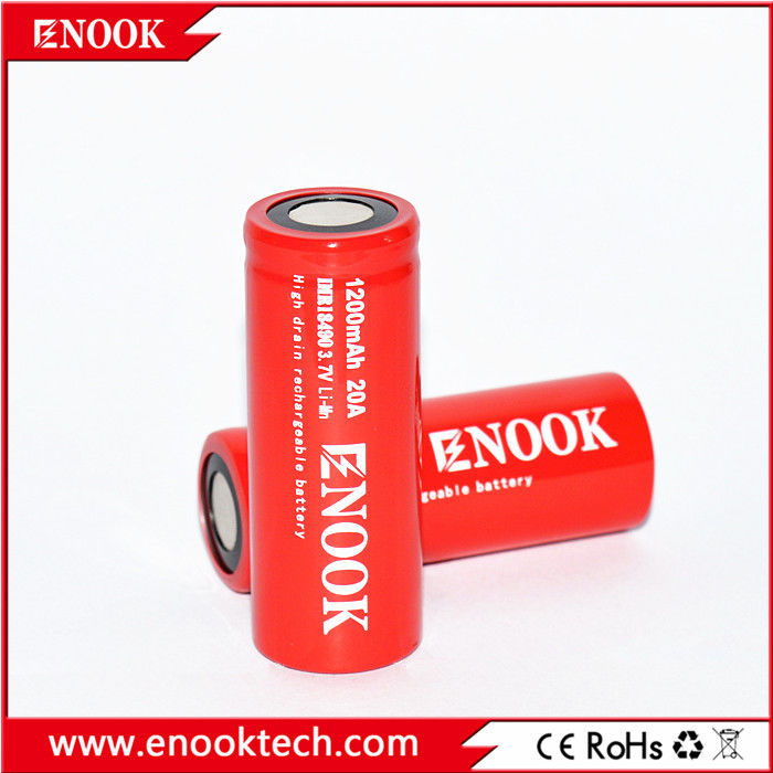 18490 Zylinder-Lithium-Ionen-Batteriezelle 1200mAh 3.7V 20A Für Elektrofahrräder