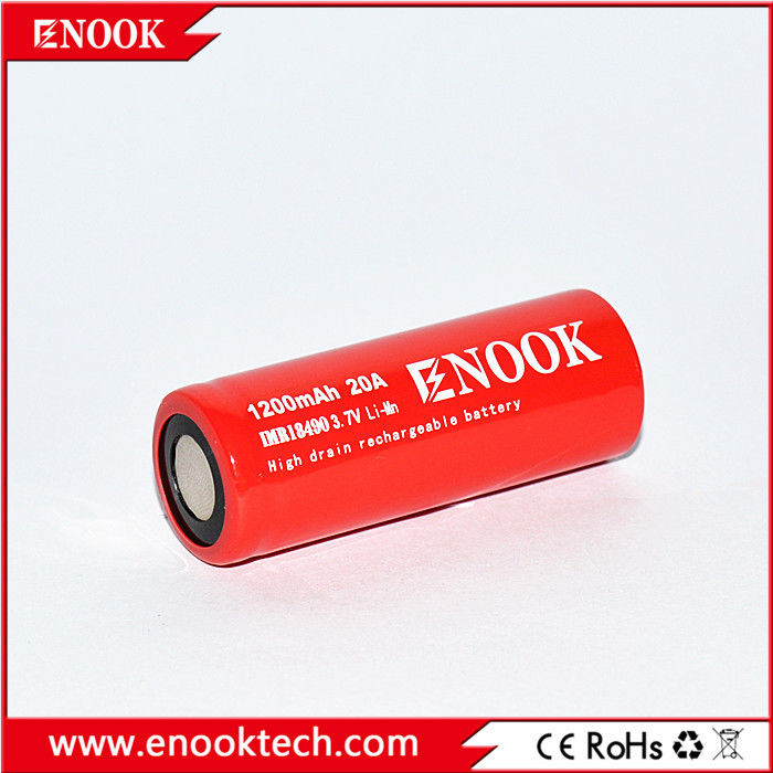 18490 Zylinder-Lithium-Ionen-Batteriezelle 1200mAh 3.7V 20A Für Elektrofahrräder