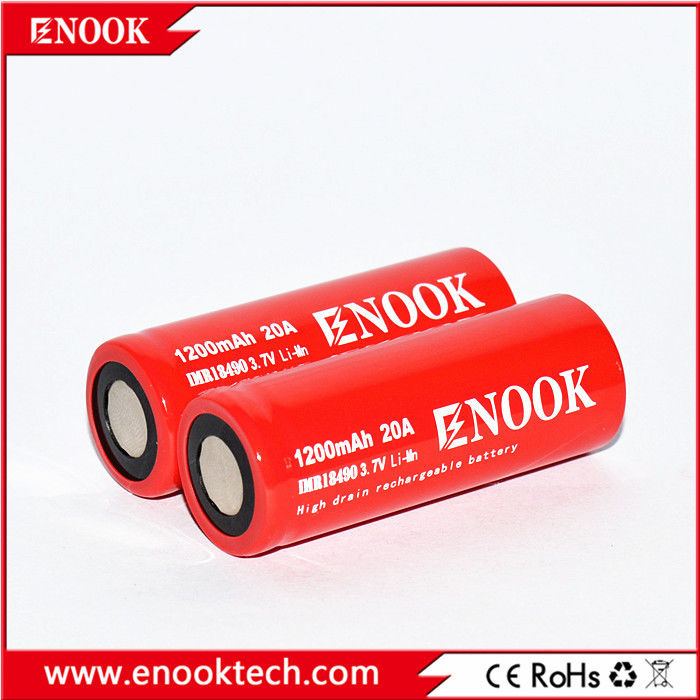 18490 Zylinder-Lithium-Ionen-Batteriezelle 1200mAh 3.7V 20A Für Elektrofahrräder