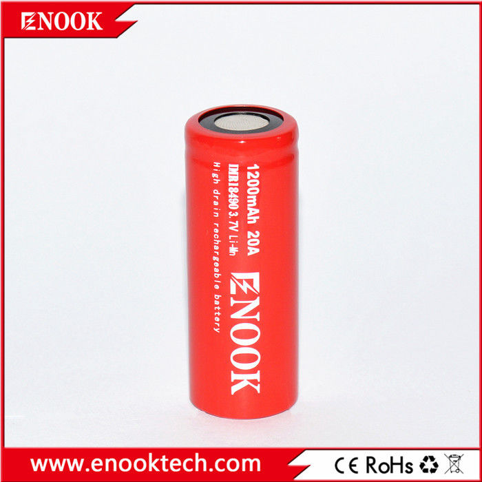 18490 1200mAh 20A 3,7V Elektrofahrrad Wiederaufladbare Batteriezelle Flattop Typ