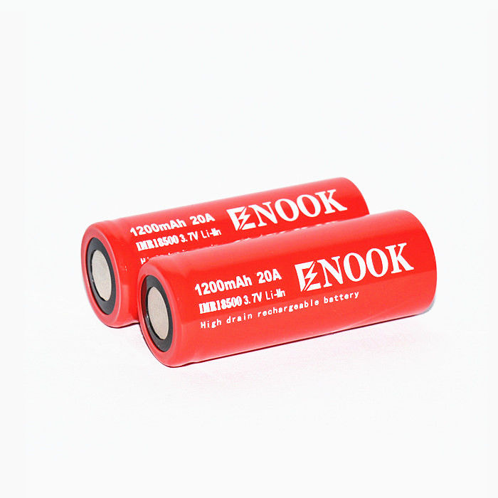 Enook 1200mAh 20A Lithium-Ionen-Batteriezelle 3.7V 18500 wiederaufladbare Li-Ionen-Batterie