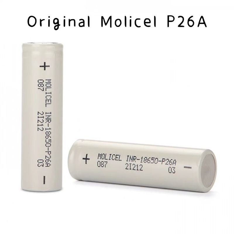 Molicel P26A 18650 Batteriezelle Lithium-Ionen 35A 3,7 V Wiederaufladbare Batterie 2600mah