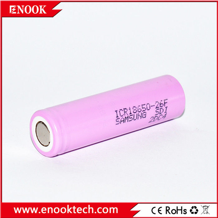 ICR18650 2200 mAh samsung-26F 3.7V wiederaufladbare Lithium-Ionen-Batterie mit hoher Entlademenge