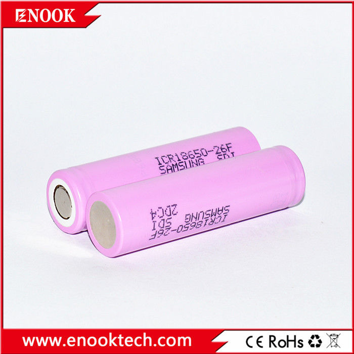 ICR18650 2200 mAh samsung-26F 3.7V wiederaufladbare Lithium-Ionen-Batterie mit hoher Entlademenge