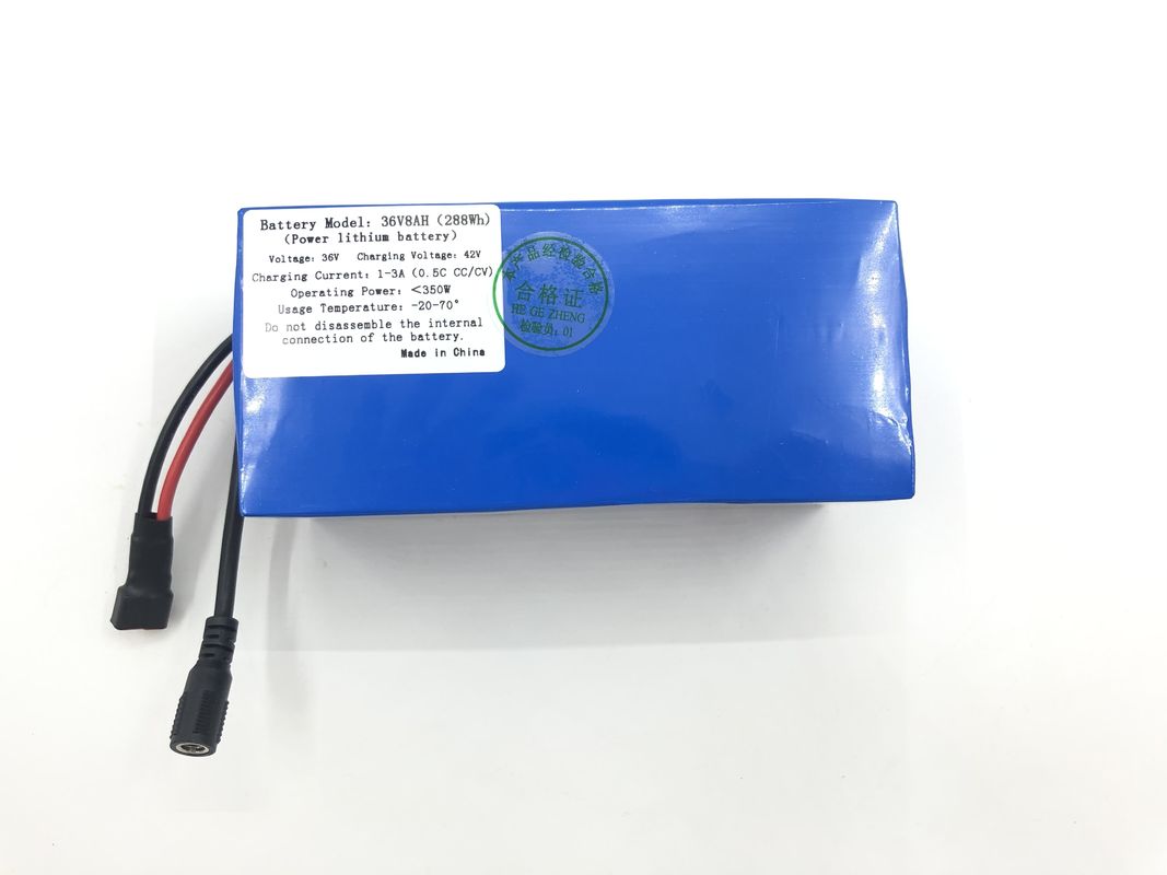 36V 8Ah Lithium-Ionen-Batteriesatz Blauer Typ für Elektrofahrräder