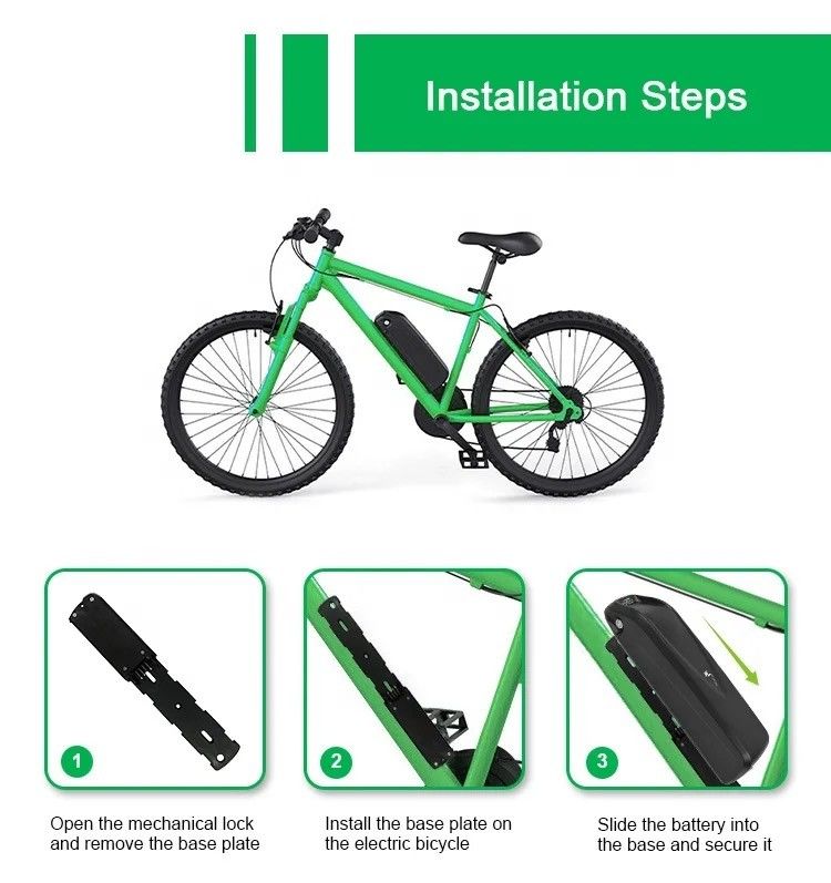Hot sale e Bike 36V 48V/15Ah 18Ah 20Ah Batterie Lithium-Ionen E-Bike Umbaukasten mit 48V Batterie hailong