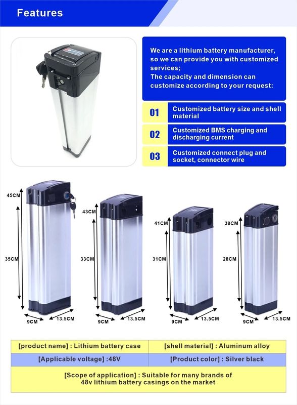 12V 24V 48V 36V 10Ah 20Ah E-Scooter Batteriepack kundenspezifisch angepasst