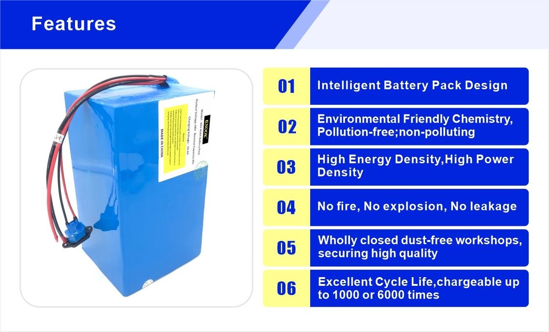 E Scooter Batterie 48V 12Ah 20Ah starke Leistung Lithium-Ionen-Batterien Enook abnehmbare elektrische Scooter-Batterie