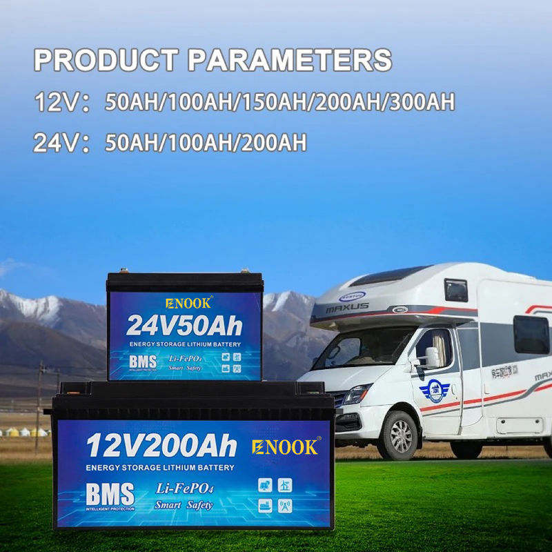 Tiefläufige Lebensdauer 4000 Mal 12V 200ah LiFePO4-Batterie für Solarspeichersysteme und Wohnmobil