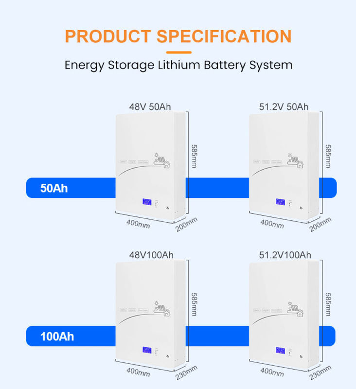 Enook Solar 5KWH 10KWH LifePO4 Lithiumbatterie 24V 48V Solarenergie 200Ah Strom Wand Lifepo4 Pack