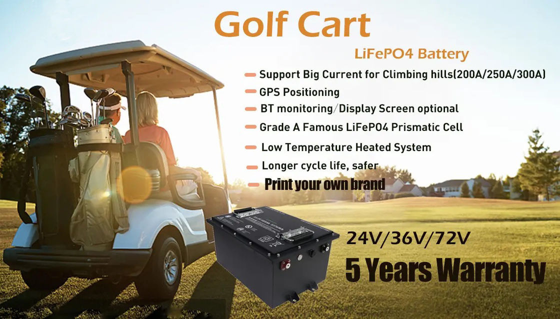Umweltfreundliche Lithium-Eisen-Phosphat-Batterie Lithium-Ionen-Golfkarren-Batterie 472*334*243mm