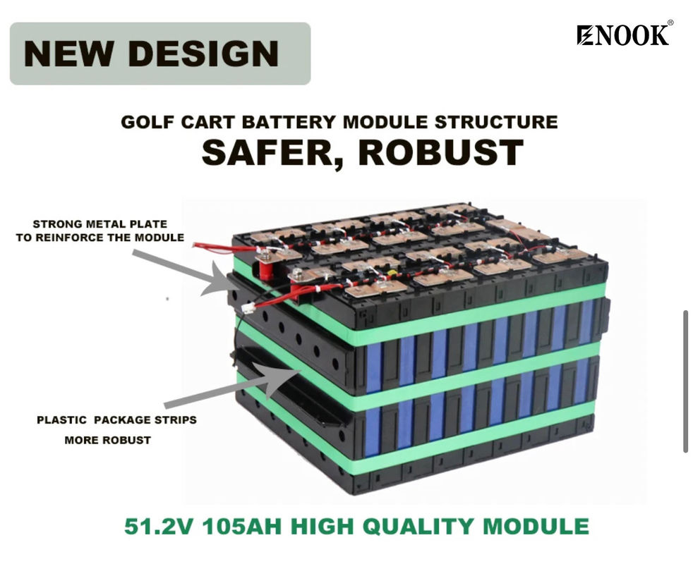 Umweltfreundliche Lithium-Eisen-Phosphat-Batterie Lithium-Ionen-Golfkarren-Batterie 472*334*243mm