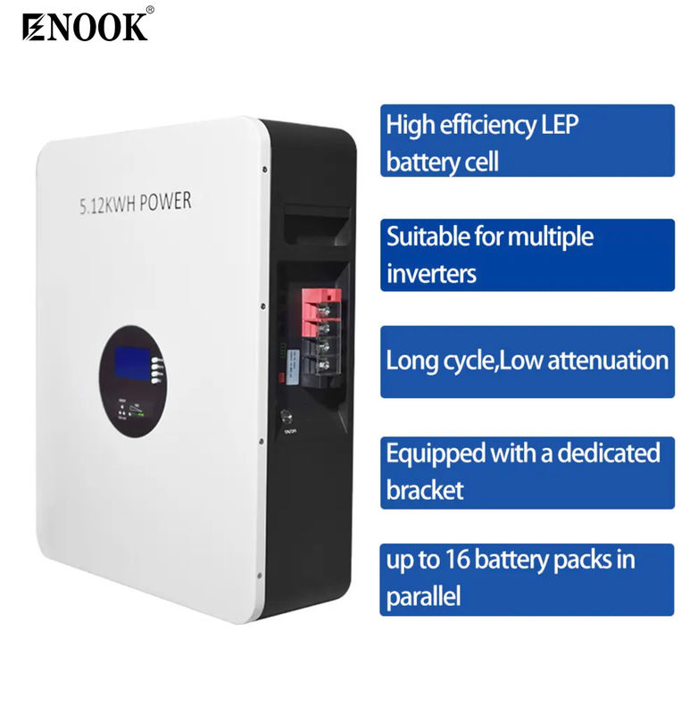 LFP Heimat-Energiespeicher Batterie 6000x Zyklusdauer 5.12kwh PowerWall 51.2V 100Ah Notstromversorgung