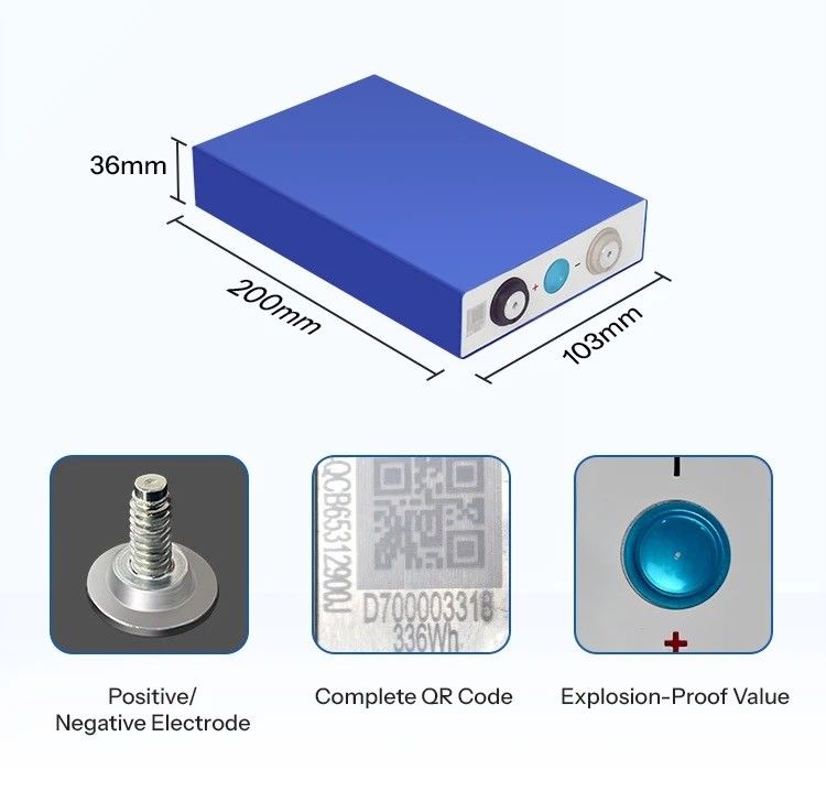 Original QR Code Lifep04 Lithium-Ionen-Batterie 280ah 105ah 200ah 304ah 50ah 173ah Klasse A