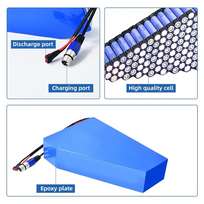 18650 Zelldreieck 36V/ 48V/ 52V/ 60V/ 72V Elektrofahrradbatterie mit 13Ah~17.5Ah Kapazität