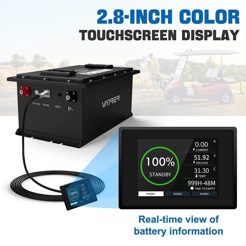 36v 48v 72v 100ah 200ah Lithium-Ionen-Golfkarren-Batterie für umweltfreundlich