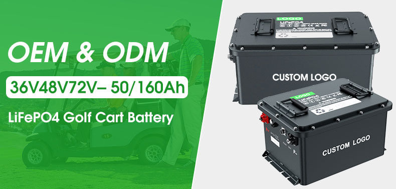 IP67 Lithium-Eisen-Phosphat-Batterie Golfkarren Lifepo4 Lithium-Ionen-Batterie 51.2v Tiefenzyklus