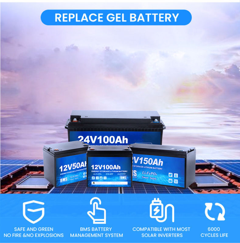 Tiefläufige Lebensdauer 4000 Mal 12V 200ah LiFePO4-Batterie für Solarspeichersysteme und Wohnmobil